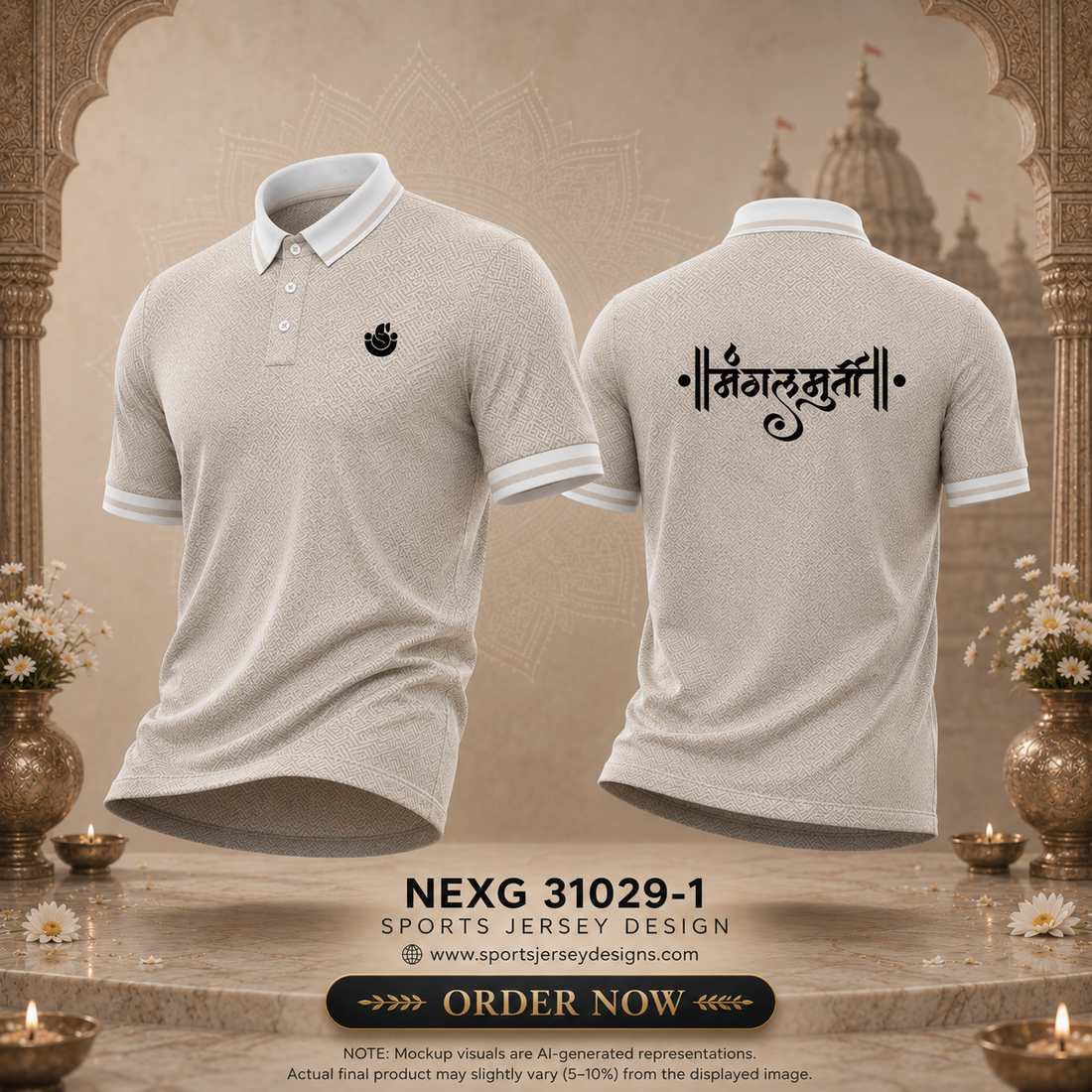 Mangalmurti Ganpati Festival 2026 Sublimation Polo Jersey