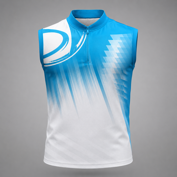 NEXSL 1007 Premium Sleeveless Sports Jersey | Dry Fit Performance Wear | Blue & White