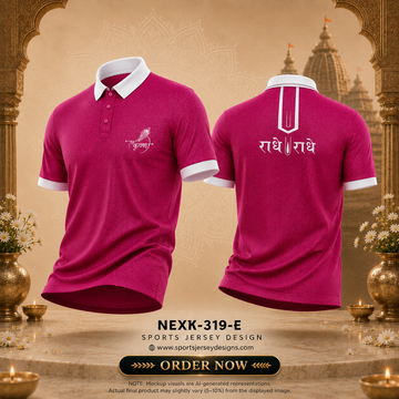 NEXK-319-E | Radhe Radhe Pink Polo Jersey