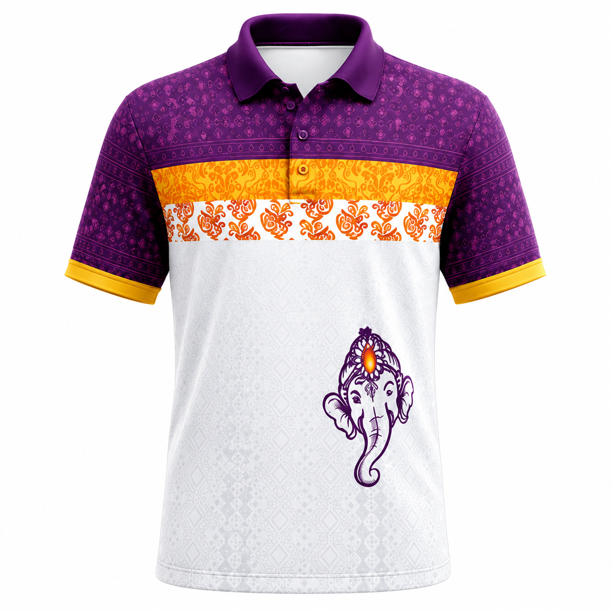 NEXG 2702 - Hey Vighnaharta Bappa Ganpati Festival Polo Jersey
