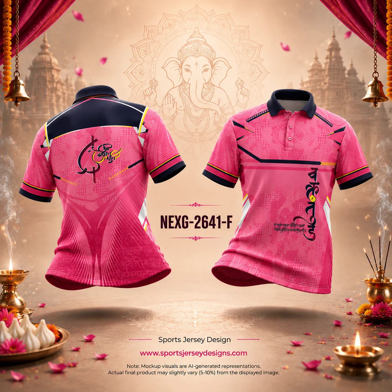 Vakratunda Ganpati Festival 2026 Sublimation Polo Jersey