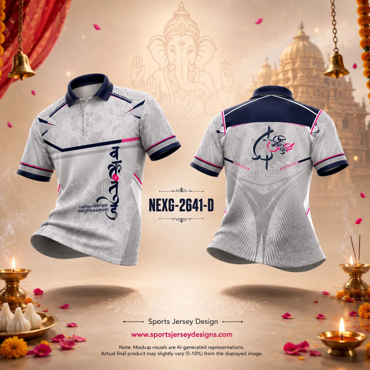 Vakratunda Ganpati Festival 2026 Sublimation Polo Jersey