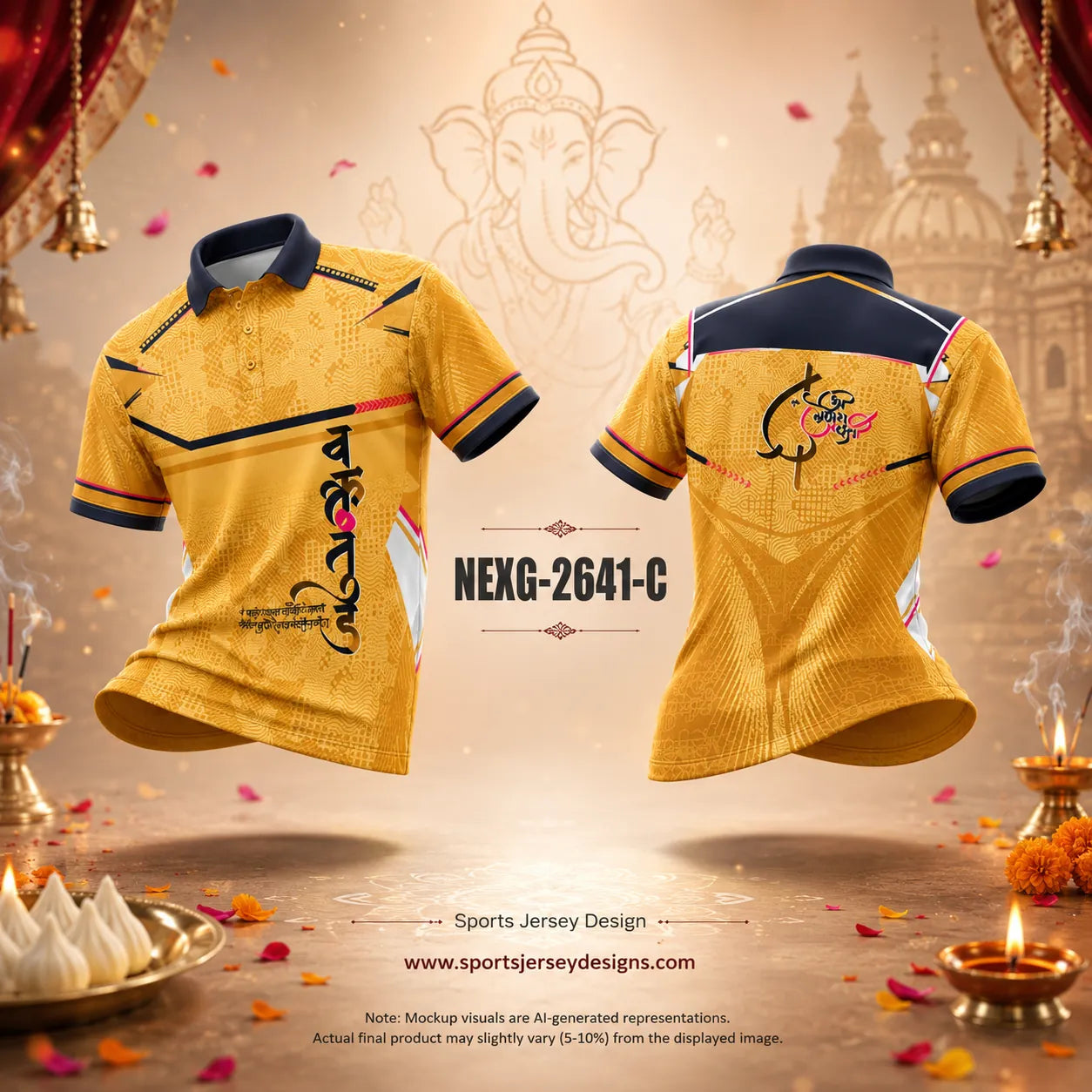 Vakratunda Ganpati Festival 2026 Sublimation Polo Jersey