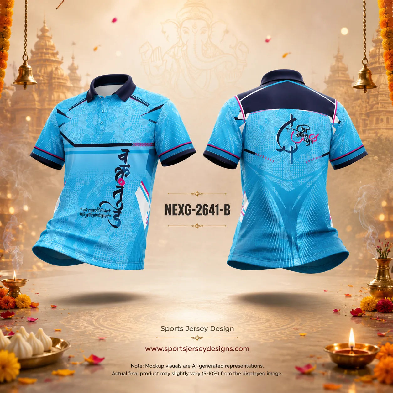 Vakratunda Ganpati Festival 2026 Sublimation Polo Jersey