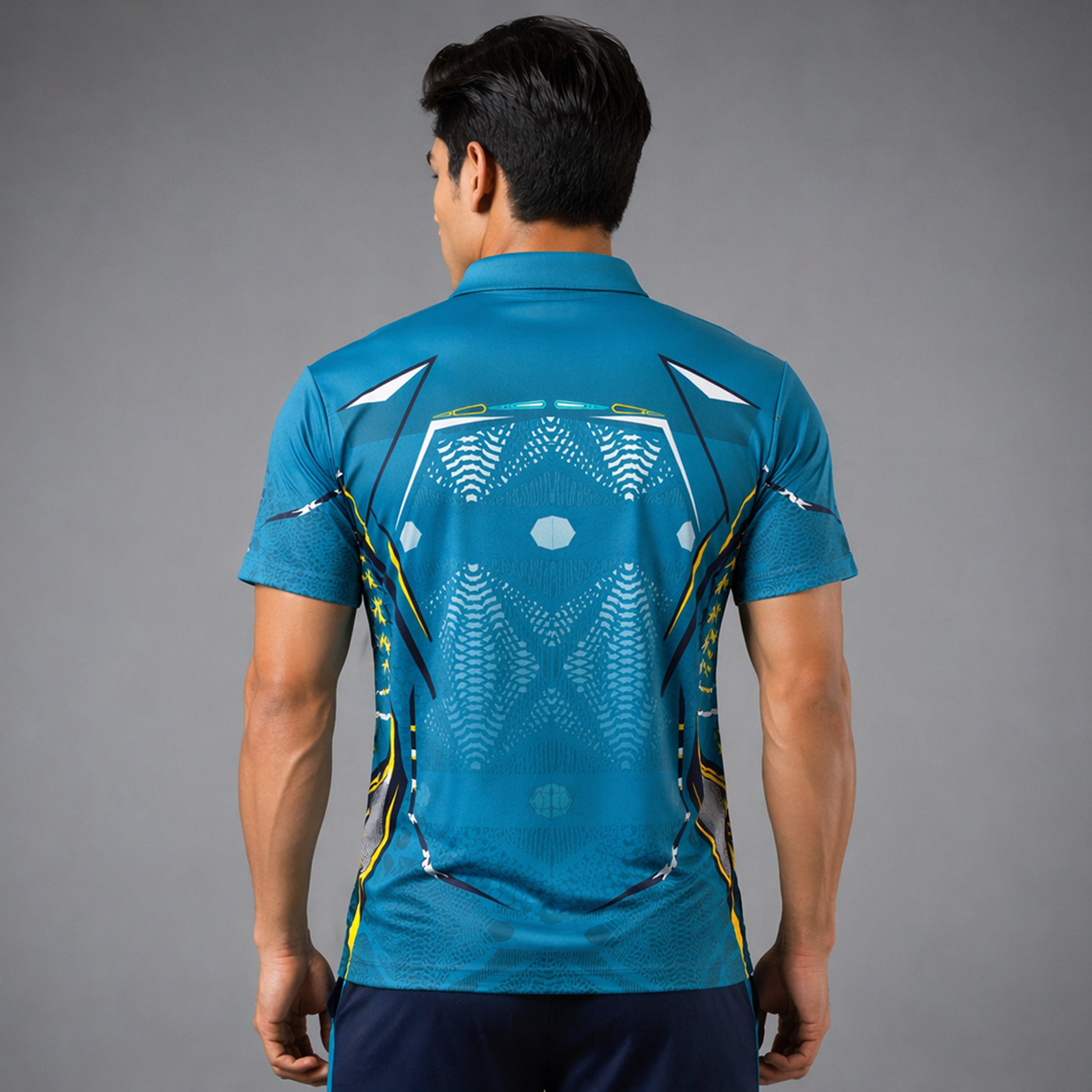 NEXFIT Cricket Jersey NEX-9043 Teal Blue Premium Dry Fit Polyester Sports T-Shirt for Men