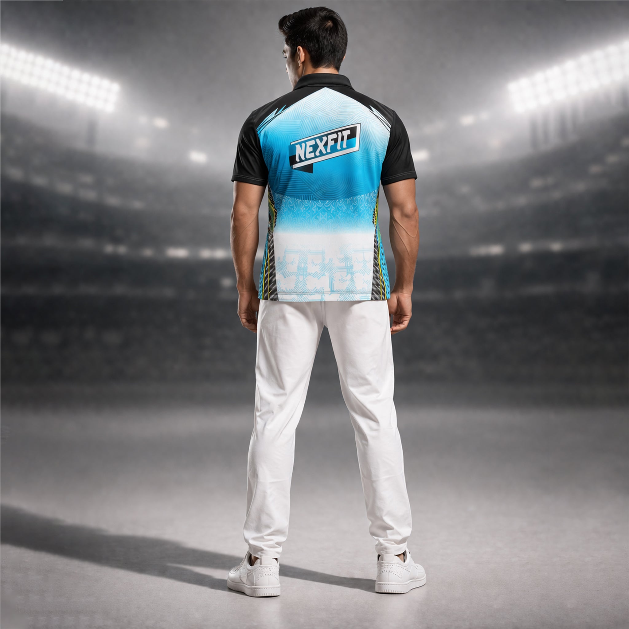 NEXFIT Cricket Jersey NEX-9034 Dry Fit Polyester Breathable Sports T-Shirt for Men - View 3