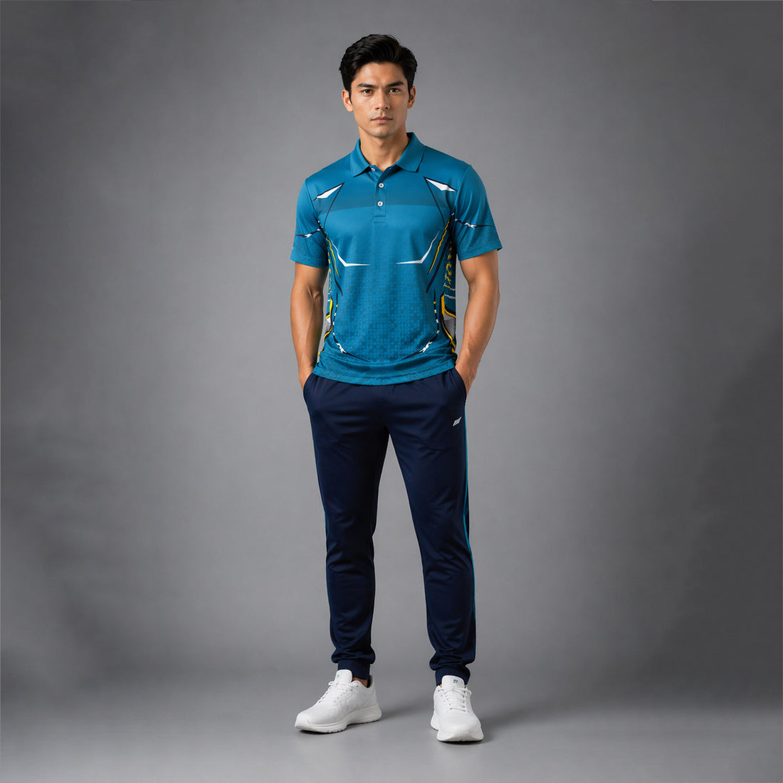 NEXFIT Cricket Jersey NEX-9043 Teal Blue Premium Dry Fit Polyester Sports T-Shirt for Men