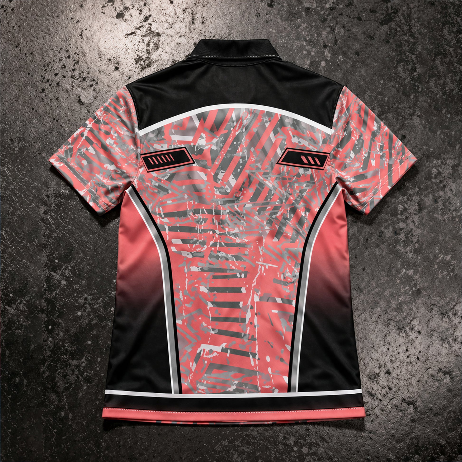 NEXFIT Black Red Sports Jersey NEX-9048 Premium Graphic Dry Fit Polyester Polo T-Shirt for Men - View 4
